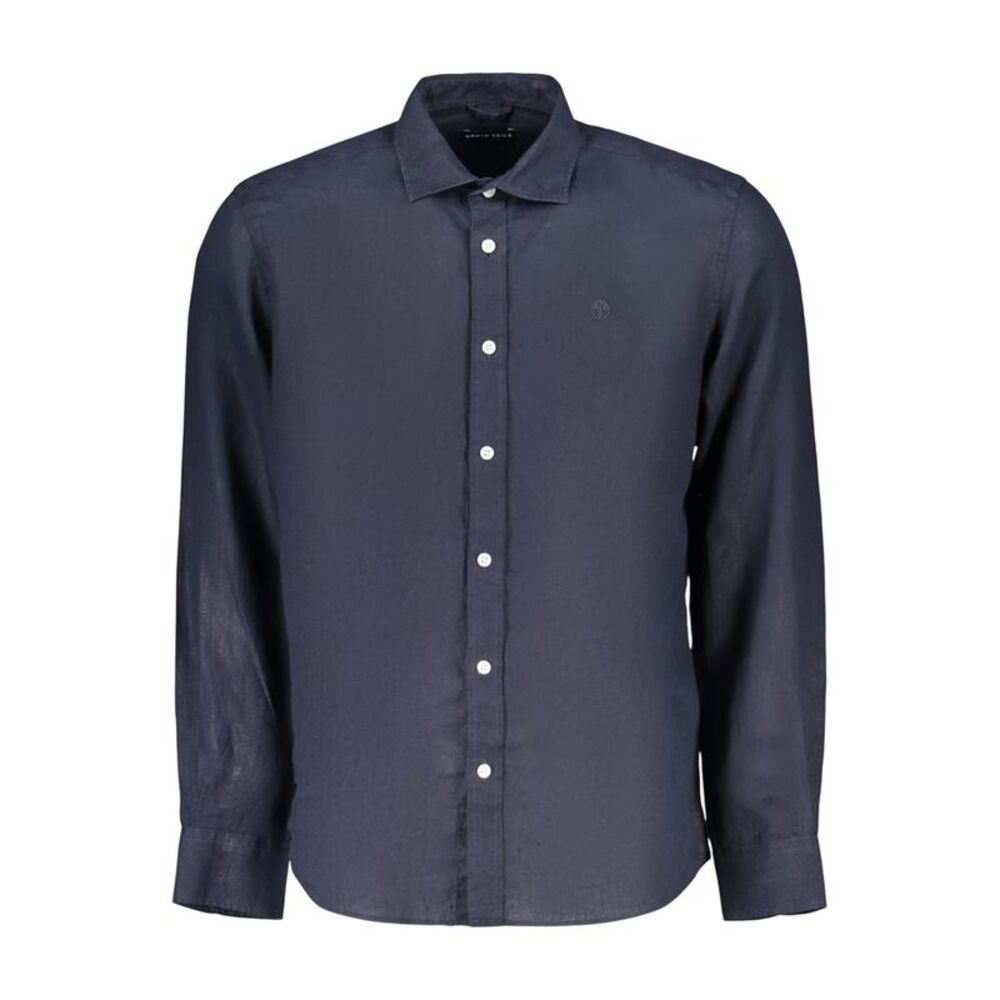 North Sails Blue Linen Men's Men's Shirt